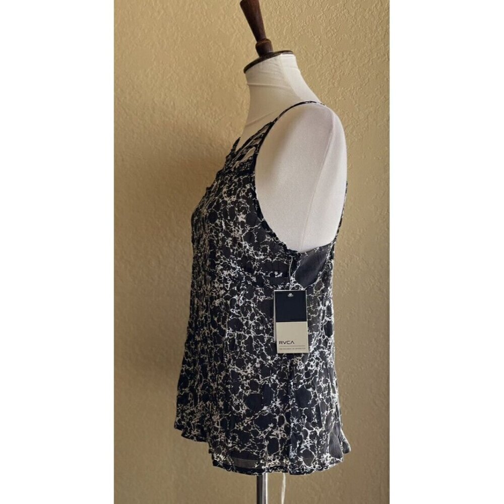 RVCA Women's Cut out Net Younger Days Strappy Tank Top Size Small - Picture 5 of 11